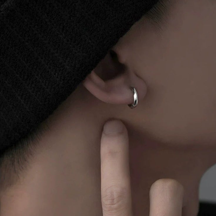 Mobius Earrings For Men'S Niche Personality All-Match Simple Ear Ring Earrings For Women'S High-End Sense Fashionable Piece Ring Jewelry - Image 5